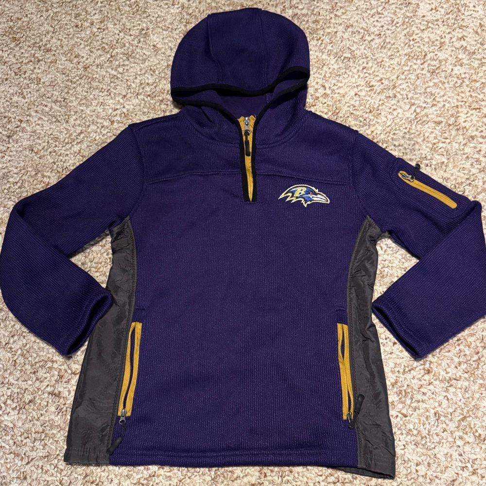 Baltimore Ravens NFL Team Apparel Hoodie, Youth M (10/12).  EUC